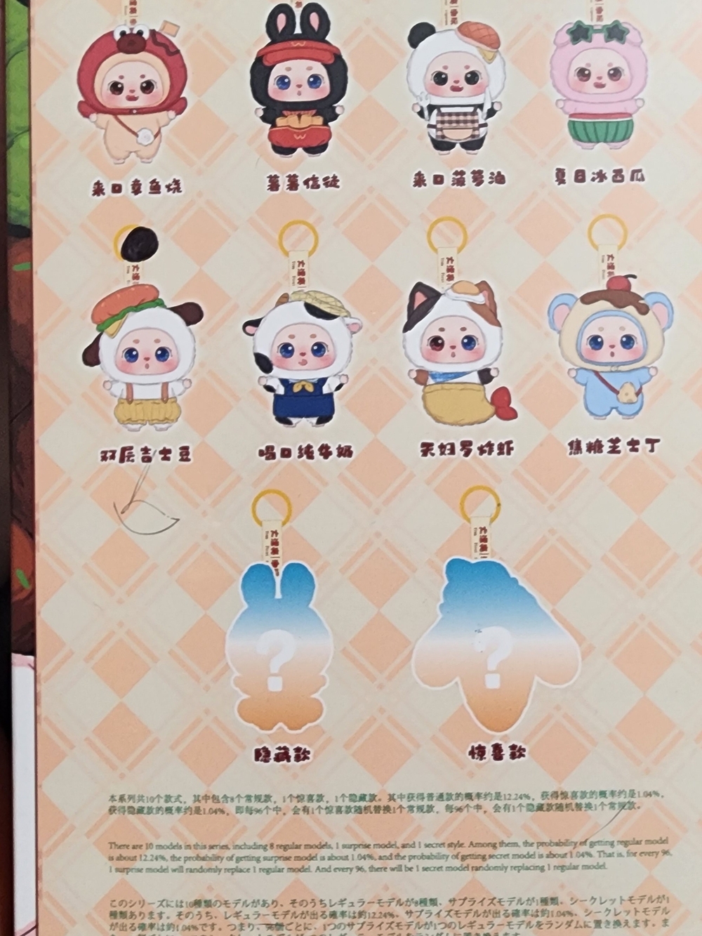 Cute Animal Character Keychain Set - Pastel Multicolor - Picture 1 of 1